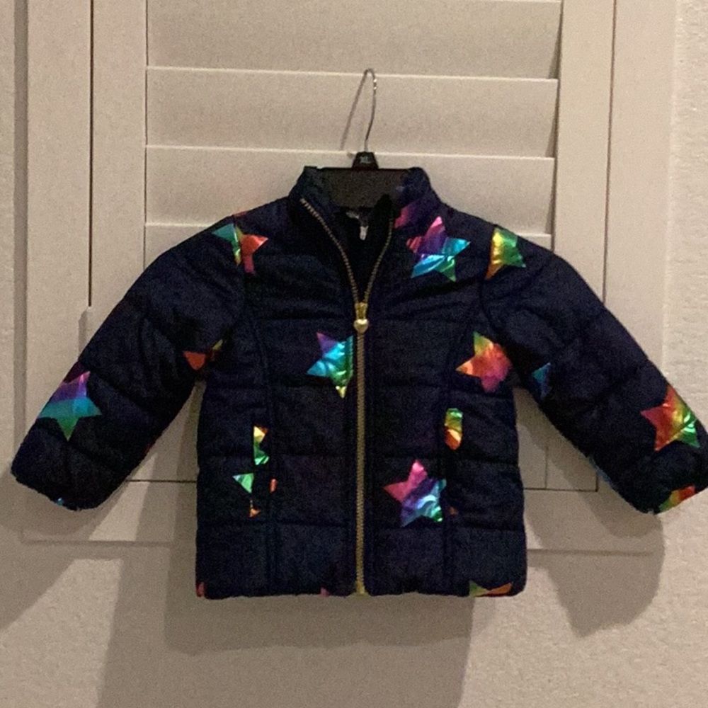 Kids Headquarters Puffer Jacket, Size 2T, new condition. (Navy Blue w/ stars)